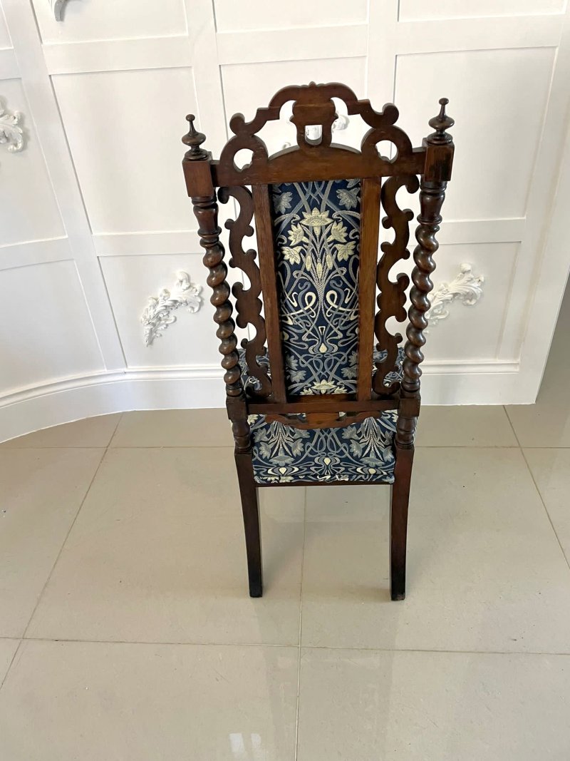 Antique Victorian Carved Mahogany Hall/Side Chair - Image 4